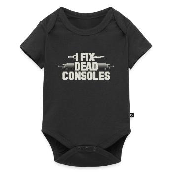 Retro Gaming Repair Vintage Console - Baby Premium short-sleeve bodysuit - black - Front