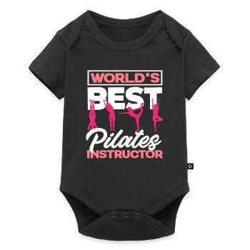 Pilates Best Instructor In The World - Baby Premium short-sleeve bodysuit - black - Front