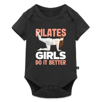 Les filles de Pilates le font mieux - Body à manches courtes Premium Bébé - noir - Devant