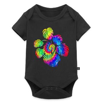 Amateur de plantes jardinage Tie Dye - Body à manches courtes Premium Bébé - noir - Devant