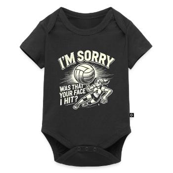 Tut mir leid, war das dein Gesicht, das ich - Baby Premium Kurzarmbody - Schwarz - Vorne