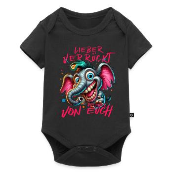 Mieux vaut être fou que l’un d’entre vous – éléphant - Body à manches courtes Premium Bébé - noir - Devant