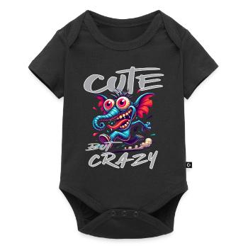 Cute but Crazy Elephant Comic Style - Baby Premium short-sleeve bodysuit - black - Front