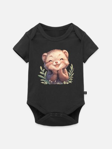 Nerze Nerz - Baby Premium Kurzarmbody - Schwarz