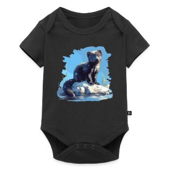 Vison Vison - Body à manches courtes Premium Bébé - noir - Devant