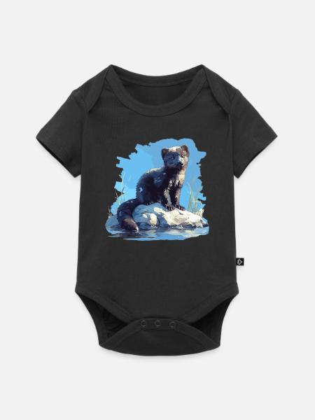 Nerze Nerz - Baby Premium Kurzarmbody - Schwarz