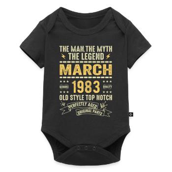 Mars 1983 Jubilé 1983 - Légendes Mars 1983 - Body à manches courtes Premium Bébé - noir - Devant