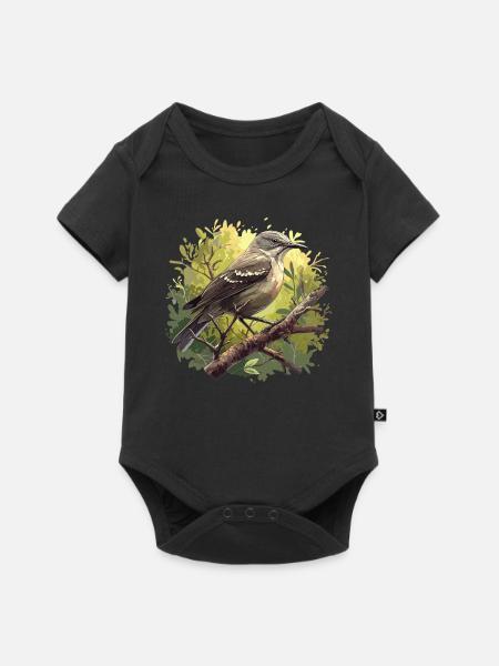 Spottdrosseln Spottdrossel - Baby Premium Kurzarmbody - Schwarz