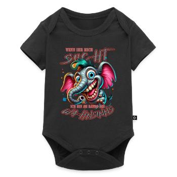 Wenn ihr mich sucht ich bin am Rande des Wahnsinns - Baby Premium Kurzarmbody - Schwarz - Vorne