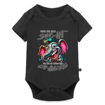 Wenn ihr mich sucht ich bin am Rande des Wahnsinns - Baby Premium Kurzarmbody - Schwarz - Vorne