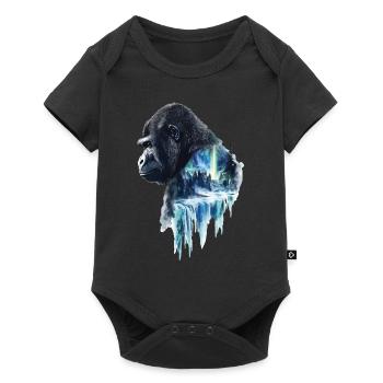Gorilla - Baby Premium Kurzarmbody - Schwarz - Vorne