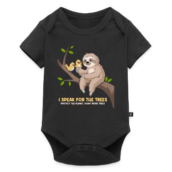Je parle pour les arbres : militant écologiste - Body à manches courtes Premium Bébé - noir - Devant