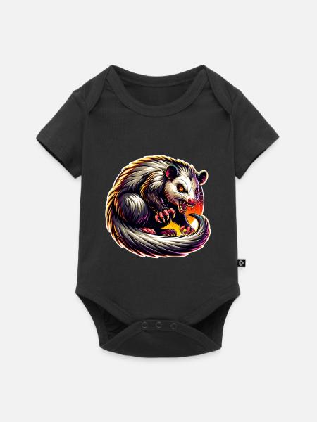 Opossum - Baby Premium Kurzarmbody - Schwarz