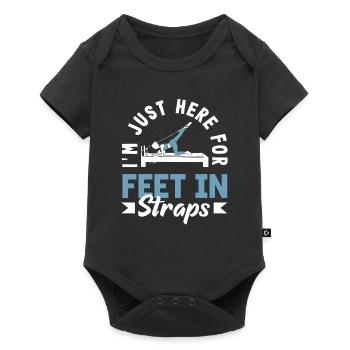 Pilates : juste là pour les pieds en sangles - Body à manches courtes Premium Bébé - noir - Devant