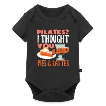 Le Pilates ? Je pensais que vous aviez dit gâteau - Body à manches courtes Premium Bébé - noir - Devant