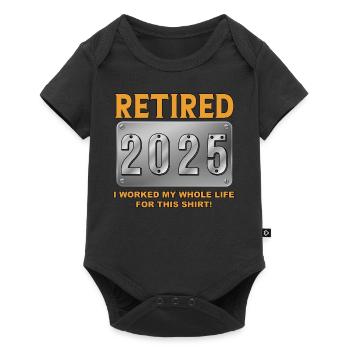 Retired 2025 - Finally Retired - Baby Premium short-sleeve bodysuit - black - Front