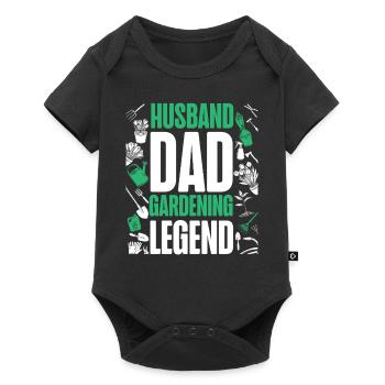 Plant Lover Gardening Dad Husband - Baby Premium Kurzarmbody - Schwarz - Vorne