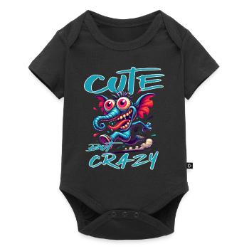 Cute but Crazy Elephant Comic Style - Baby Premium short-sleeve bodysuit - black - Front