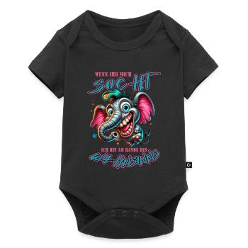 Wenn ihr mich sucht, ich bin am Rande des Wahnsinn - Baby Premium Kurzarmbody - Schwarz - Vorne