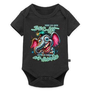 Wenn ihr mich sucht, ich bin am Rande des Wahnsinn - Baby Premium Kurzarmbody - Schwarz - Vorne