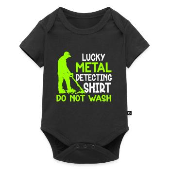Metal Detector Shirt for Men Lucky Metal Detecting - Baby Premium short-sleeve bodysuit - black - Front
