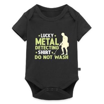 Metal Detector Shirt for Men Lucky Metal Detecting - Baby Premium short-sleeve bodysuit - black - Front