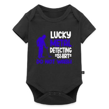 Metal Detector Shirt for Men Lucky Metal Detecting - Baby Premium short-sleeve bodysuit - black - Front