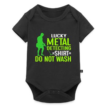 Metal Detector Shirt for Men Lucky Metal Detecting - Baby Premium short-sleeve bodysuit - black - Front