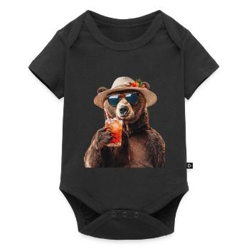 Tragen - Baby Premium Kurzarmbody - Schwarz - Vorne