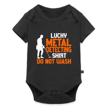 Metal Detector Shirt for Men Lucky Metal Detecting - Baby Premium short-sleeve bodysuit - black - Front