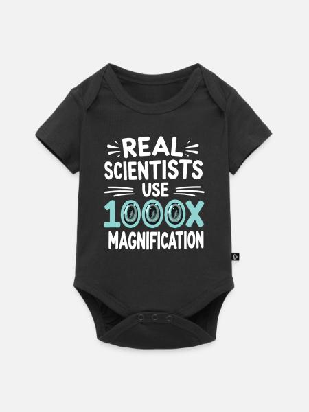 Microscope Enthusiast Lab Technician Science - Baby Premium Kurzarmbody - Schwarz