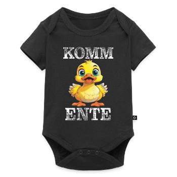 COME DUCK - Baby Premium short-sleeve bodysuit - black - Front