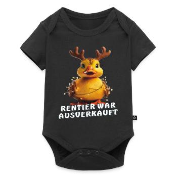 DUCK REINDEER A ÉTÉ VENDU - Body à manches courtes Premium Bébé - noir - Devant