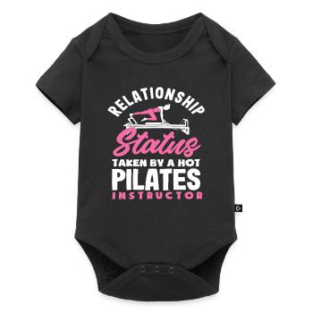 Pilates Relationship Status Hot Instructor - Baby Premium short-sleeve bodysuit - black - Front
