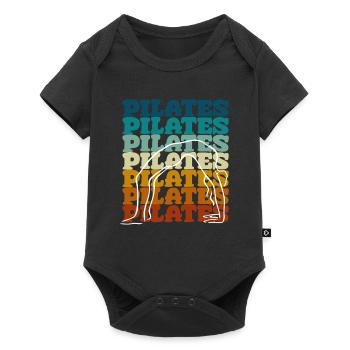 Motif d’exercice de Pilates pour les fans de Pilates - Body à manches courtes Premium Bébé - noir - Devant