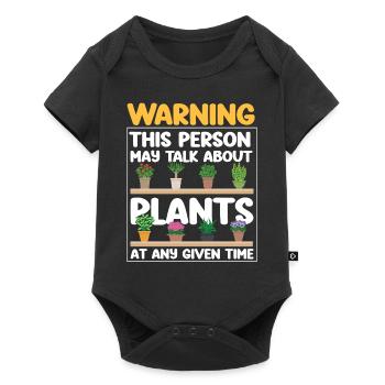 Plant Lover Gardening Avertissement Ceci - Body à manches courtes Premium Bébé - noir - Devant