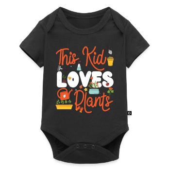 Plant Lover Gardening Kid This Kid - Baby Premium short-sleeve bodysuit - black - Front