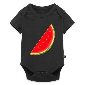 Melon, Melons, Été, Fruit, Fruit - Body à manches courtes Premium Bébé - noir - Devant