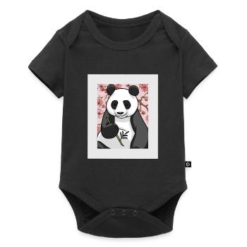 Asia China Panda Bear Bears Kids Child - Baby Premium short-sleeve bodysuit - black - Front