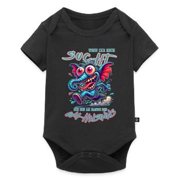 Wenn ihr mich sucht, ich bin am Rande des Wahnsinn - Baby Premium Kurzarmbody - Schwarz - Vorne