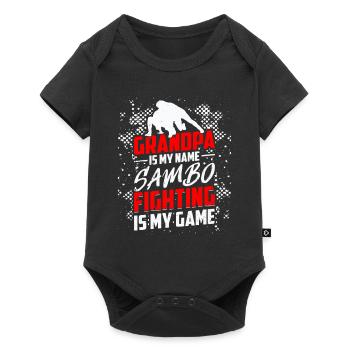 Grand-père est mon nom Sambo : le combat est mon jeu - - Body à manches courtes Premium Bébé - noir - Devant
