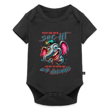 Wenn ihr mich sucht, ich bin am Rande des Wahnsinn - Baby Premium Kurzarmbody - Schwarz - Vorne