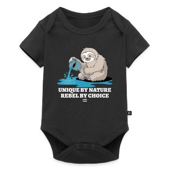 Aquarius-Zodiac Sloth Unique Natural - Baby Premium short-sleeve bodysuit - black - Front