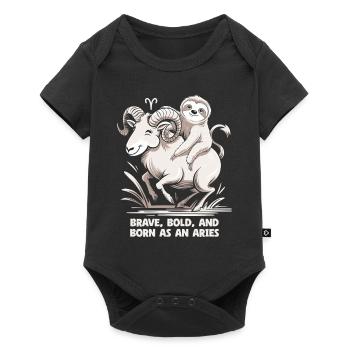 Bold, bold and born as an Aries - Aries Zodiac - Baby Premium short-sleeve bodysuit - black - Front