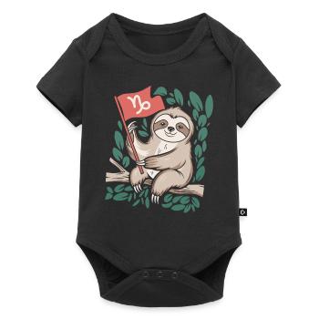 Cozy Capricorn Sloth with Proud Attitude - Baby Premium short-sleeve bodysuit - black - Front