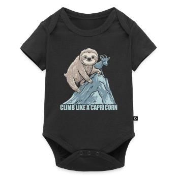 Grimper comme un capricorne : la motivation de la paresse - Body à manches courtes Premium Bébé - noir - Devant