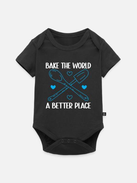 Baking Bakery Baker - Baby Premium Kurzarmbody - Schwarz