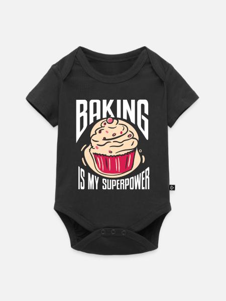 Baking Bakery Baker - Baby Premium Kurzarmbody - Schwarz