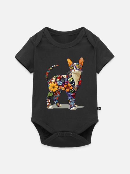 Devon Rex - Baby Premium Kurzarmbody - Schwarz