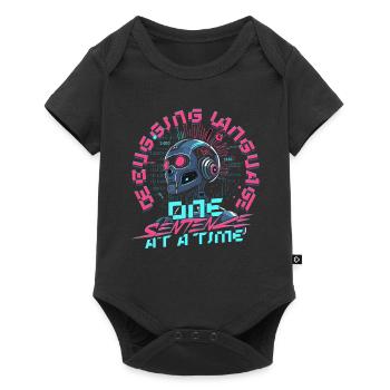 Linguiste informaticien - Body à manches courtes Premium Bébé - noir - Devant